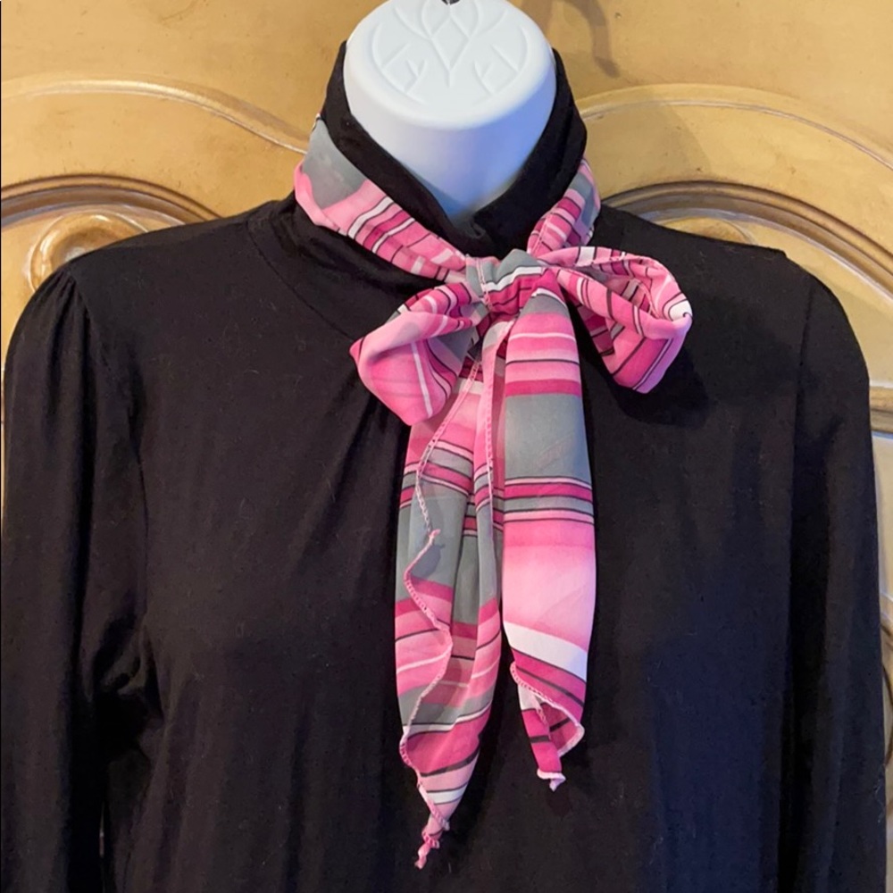 NWT Pink Stripe Scarf